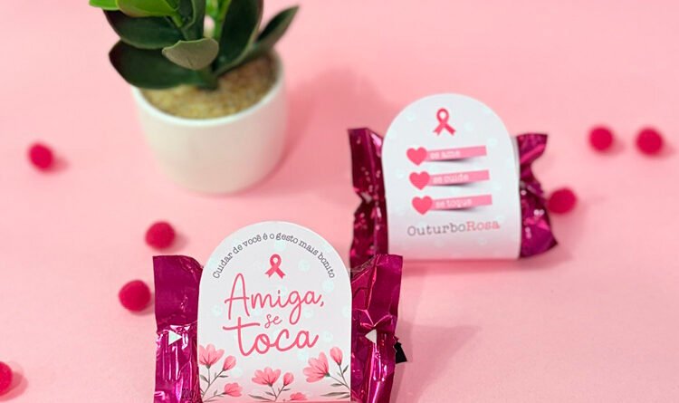 Arquivo Digital Porta Bombom Outubro Rosa 2025