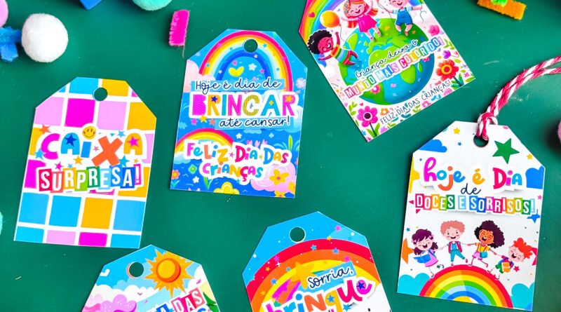 Tag para Presentes Dia das Crianças