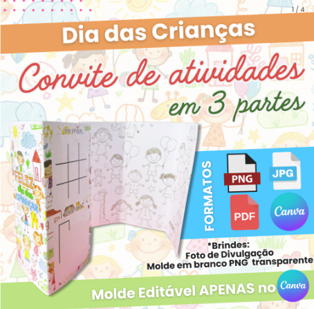 Molde Convite de Atividades – Canva