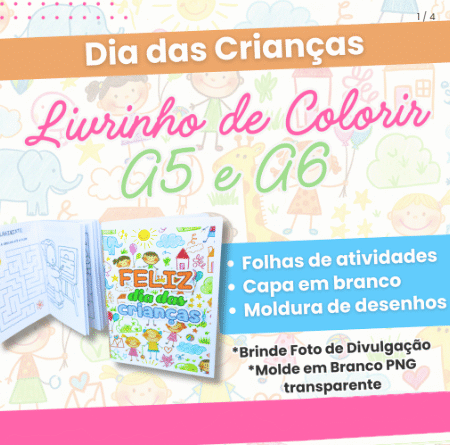 Molde Livrinho de Colorir